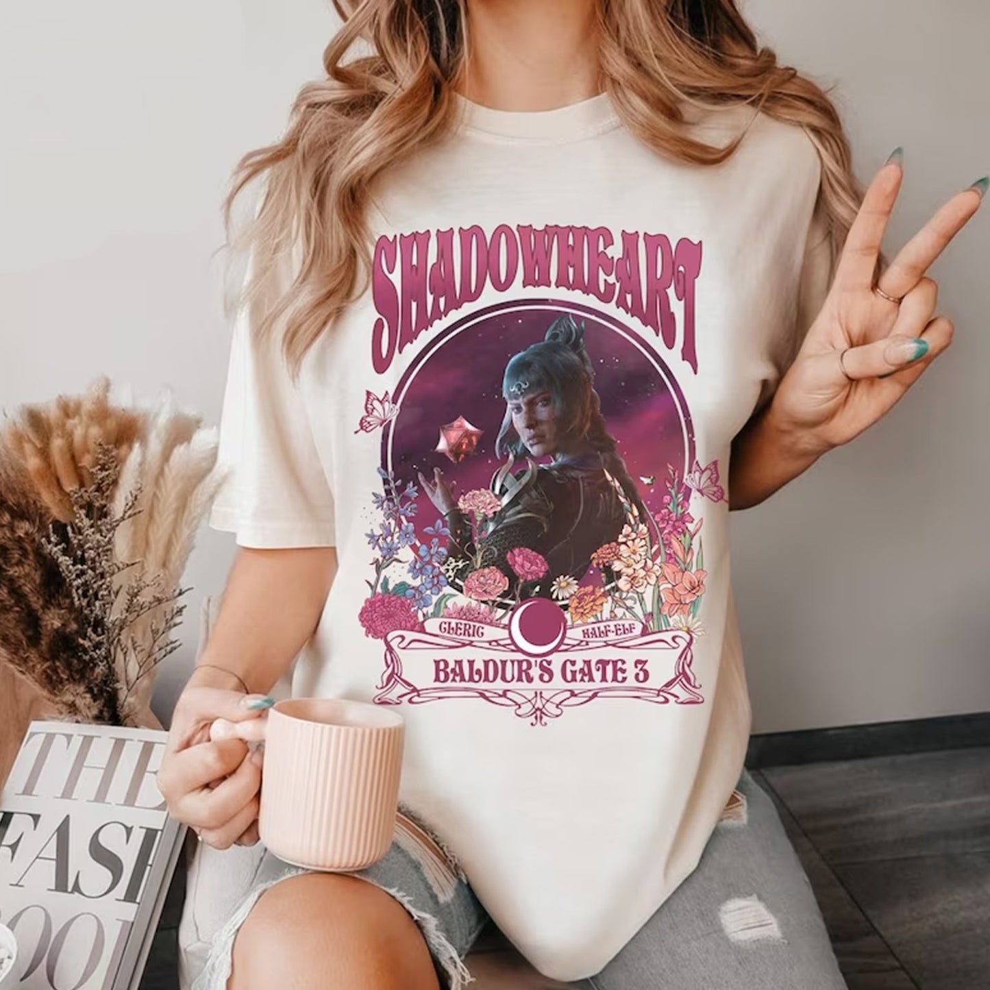 Shadowheart Baldur’s Gate 3 Floral Shirt