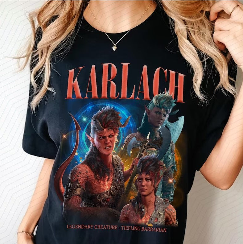 Karlach Baldur’s Gate 3 Retro Shirt