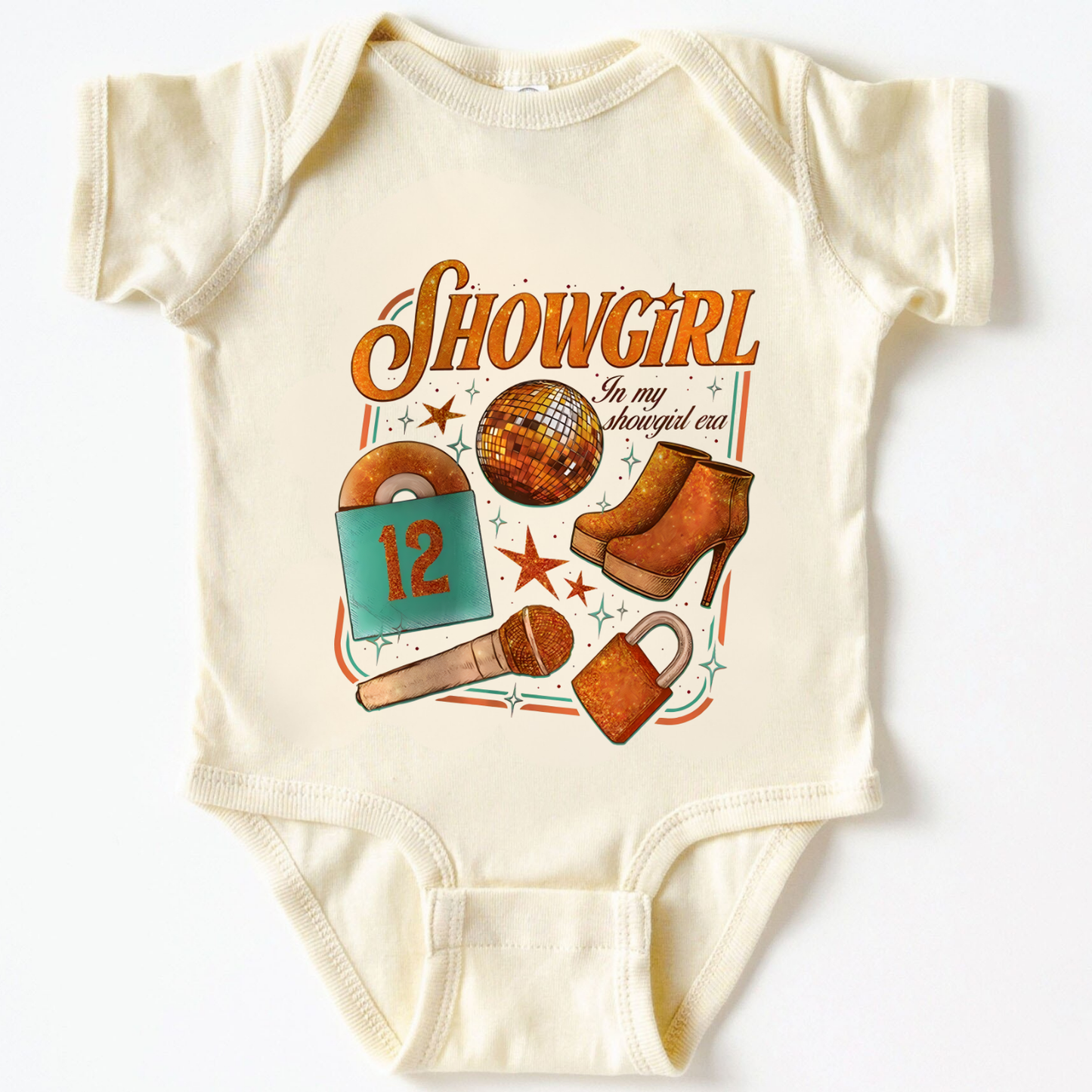 Showgirl In My Showgirl Era Baby Bodysuit ,Funny New Born New Parent Baby Onesie®, New Mom Gift, Baby Shower Gift , Short Sleeve Tee Bella
