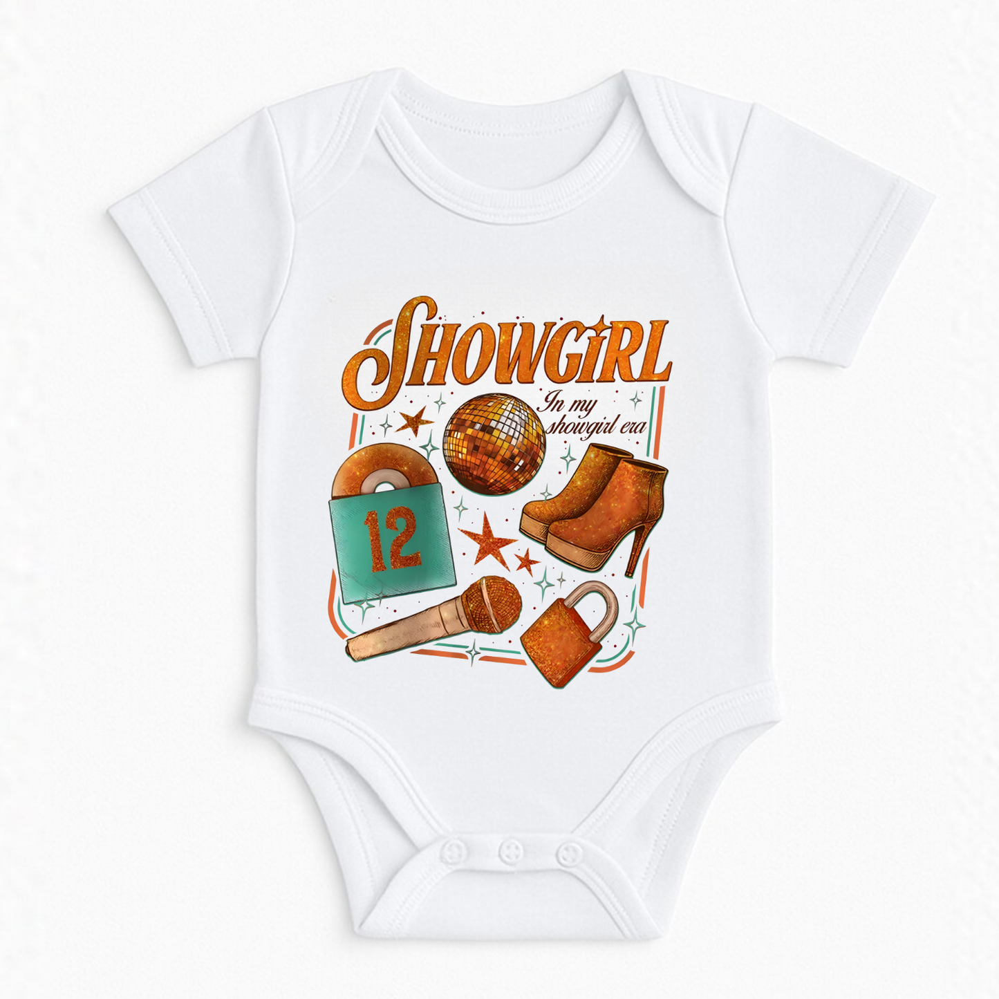 Showgirl In My Showgirl Era Baby Bodysuit ,Funny New Born New Parent Baby Onesie®, New Mom Gift, Baby Shower Gift , Short Sleeve Tee Bella