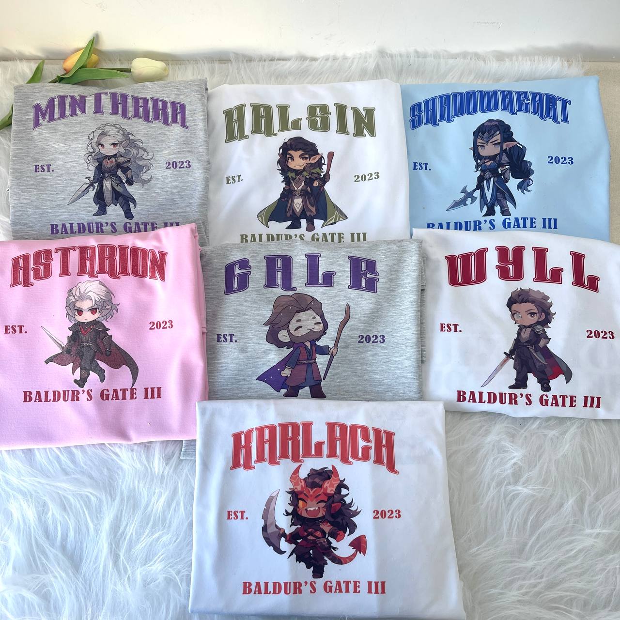 Custom Baldur’s Gate 3 Characters Fan Gamer Shirt
