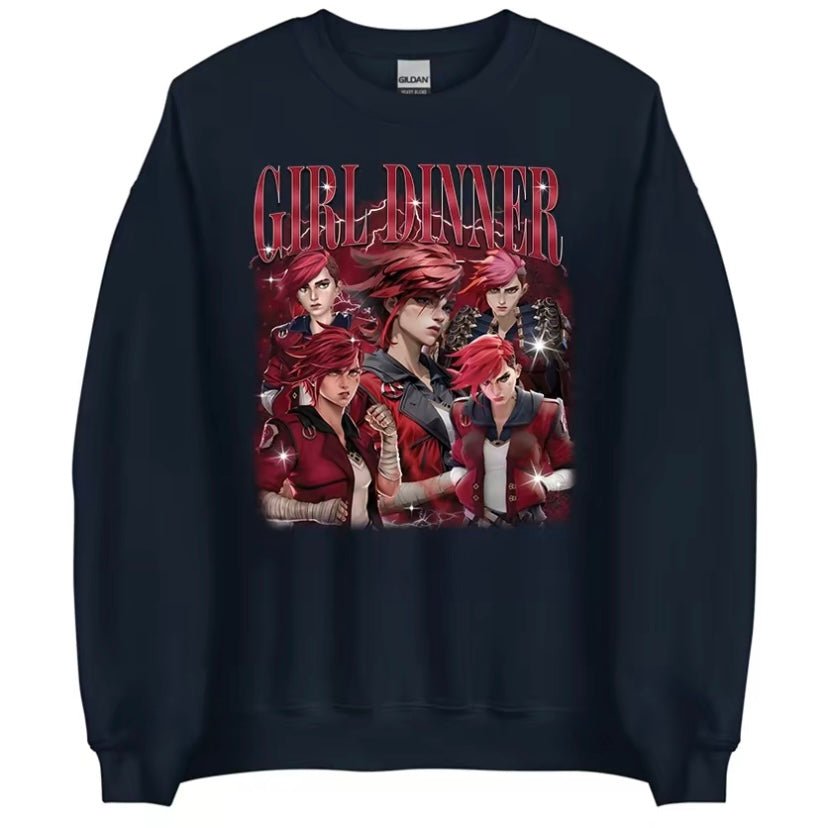 Girl Dinner Vi Shirt, Violet Arcane Tshirt, Arcane Shirt, Lol Shirt, League of Legends Gamer Shirt