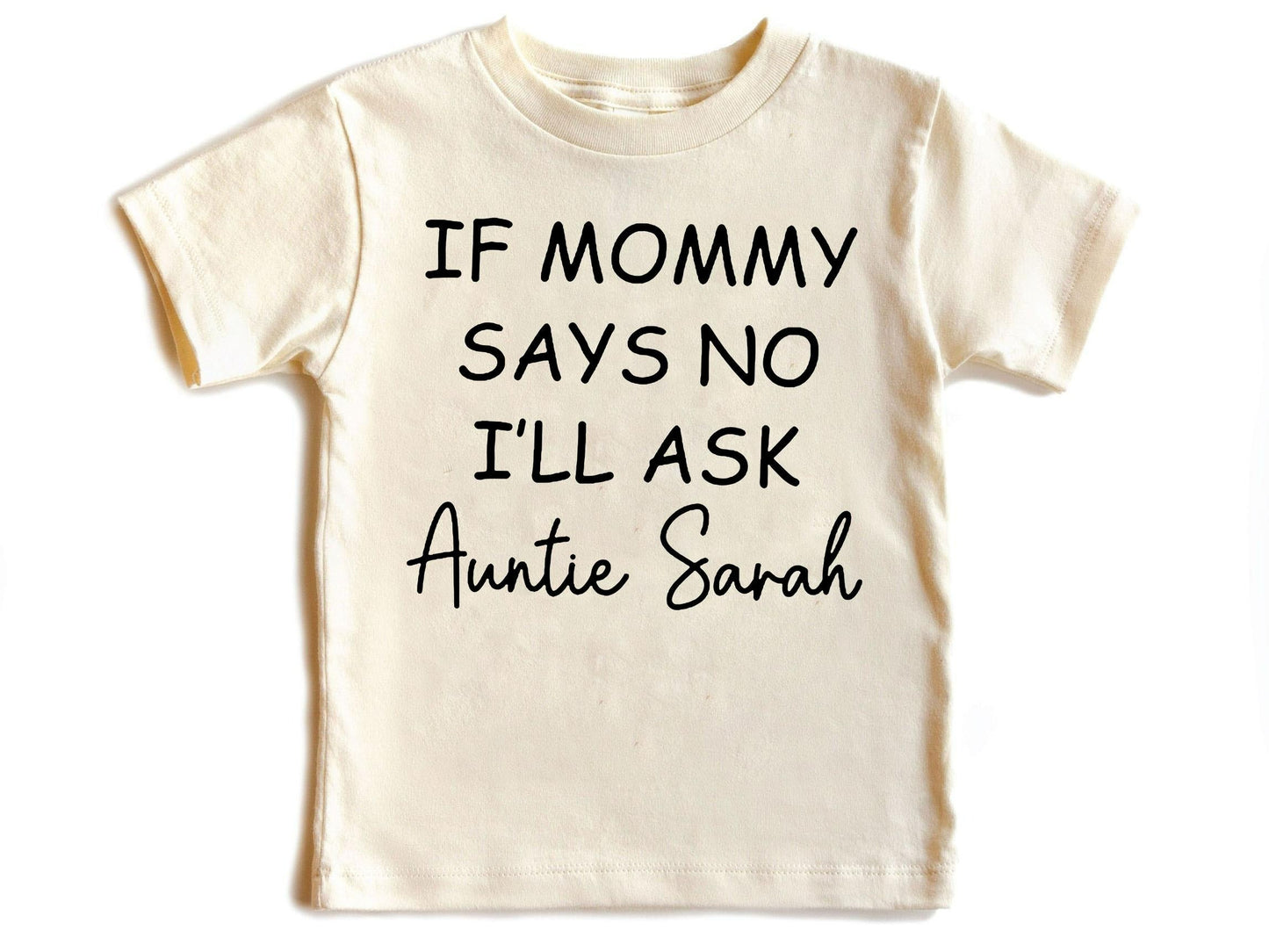 Custom If Mommy Say No I'll Ask Baby Bodysuit ,Funny New Born New Parent Baby Onesie®, New Mom Gift, Baby Shower Gift , Short Sleeve Tee Bella