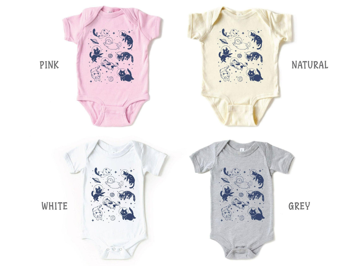 Astronat Cutie Cats Baby Bodysuit ,Funny New Born New Parent Baby Onesie®, New Mom Gift, Baby Shower Gift , Short Sleeve Tee Bella