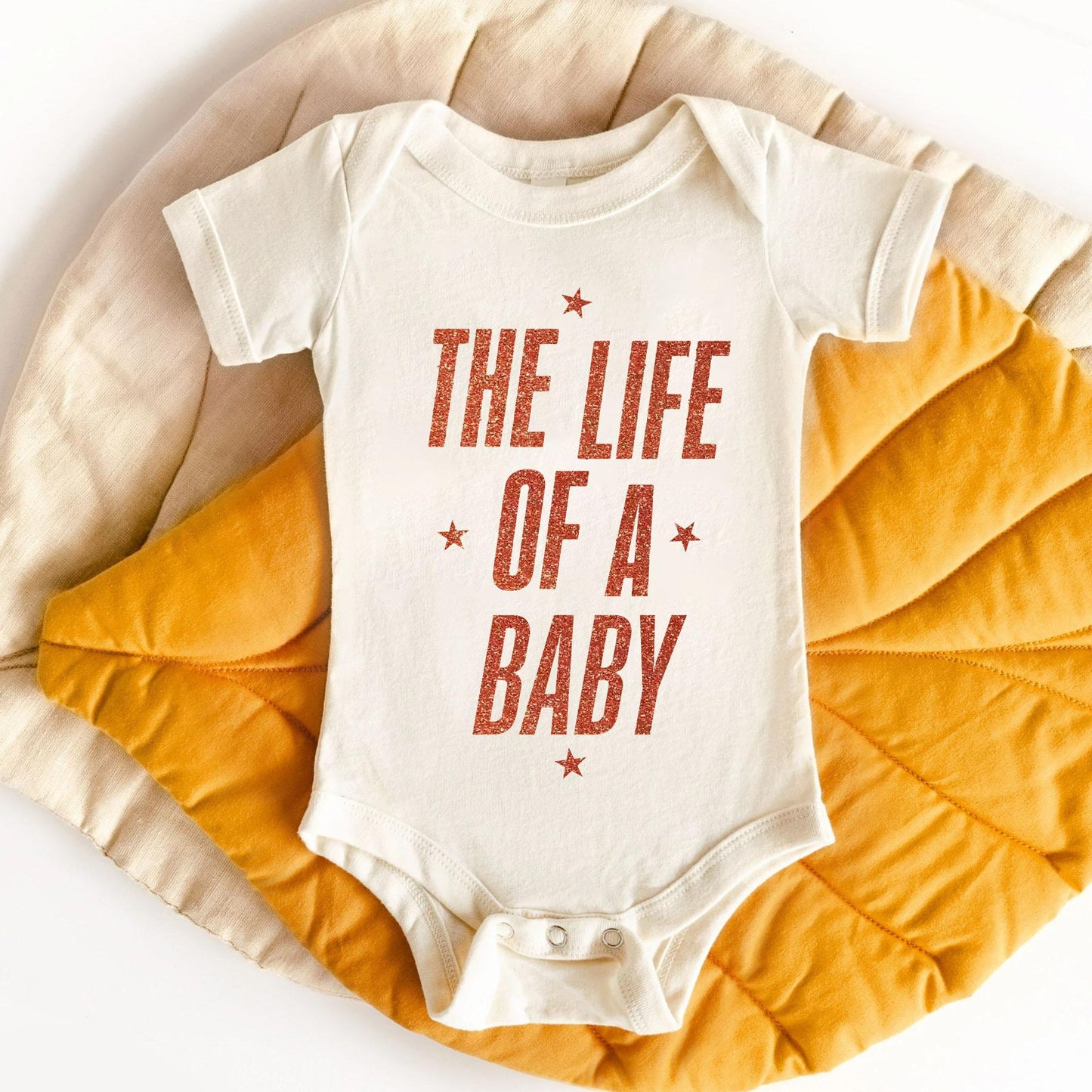 The Life Of A Baby Baby Bodysuit ,Funny New Born New Parent Baby Onesie®, New Mom Gift, Baby Shower Gift , Short Sleeve Tee Bella