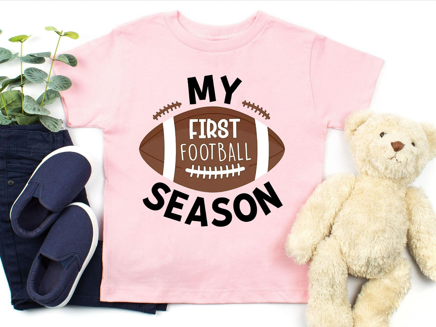 My First Football Season Baby Bodysuit ,Funny New Born New Parent Baby Onesie®, New Mom Gift, Baby Shower Gift , Short Sleeve Tee Bella