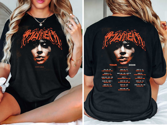 Lady Gaga – "MAYHEM TOUR 2025" T-Shirt