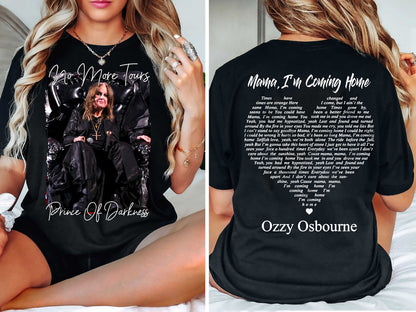 Ozzy Osbourne Thank You Shirt, No More Tours Tribute Tee, Retro Rock Legend 1970–2025, Vintage Metal Fan Gift, Ozzy Osbourne Club Shirt