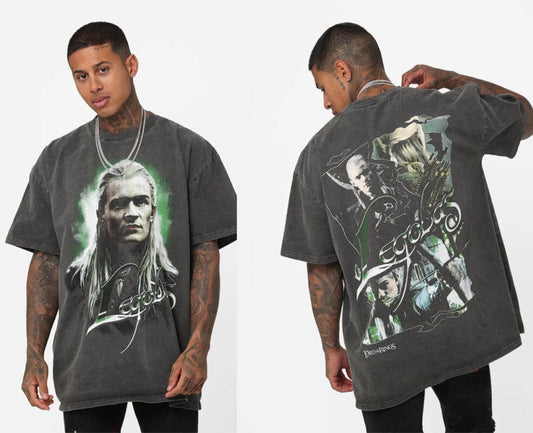 LOTR Legolas Gimli Friendship Retro Style Vintage 2 Sides Shirt (Copy)