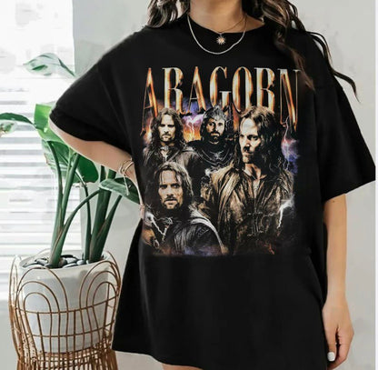 LOTR Aragorn King Elessar Middle Earth Vintage Shirt