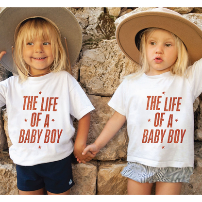The Life Of A Baby Boy Baby Bodysuit, Funny New Born New Parent Baby Onesie®, New Mom Gift, Baby Shower Gift , Short Sleeve Tee Bella