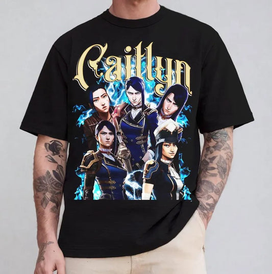 Caitlyn Arcane League of Legends Vintage Game Shirt