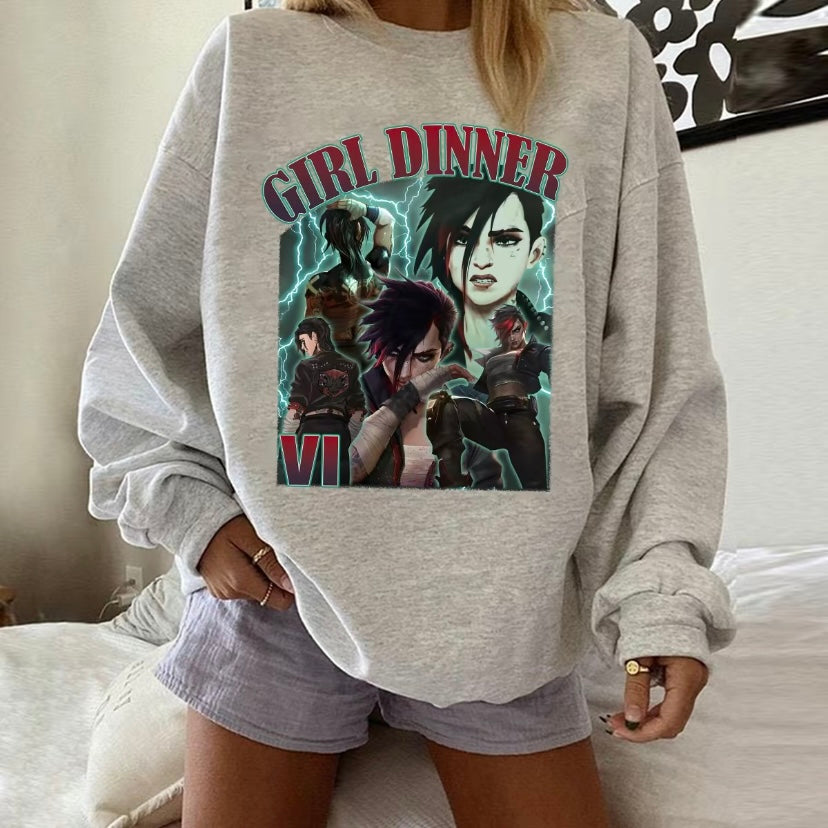 Girl Dinner Vi Tee, League of Legends LoL Shirt, Arcane Shirt