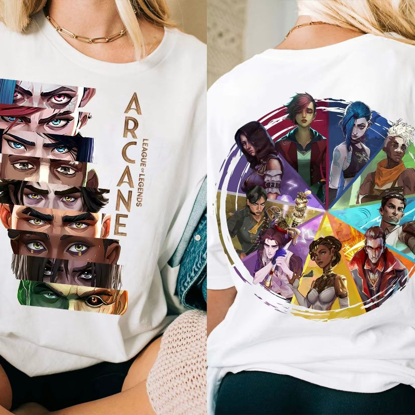 Character Arcane 2 Sides Sweater, Gamer sweatshirt, League of Legends Lover hoodie, Christmas Gift, Jinx Powder hoodie