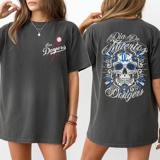 Dia De Muertos Dodger 2-sided Baseball Shirt