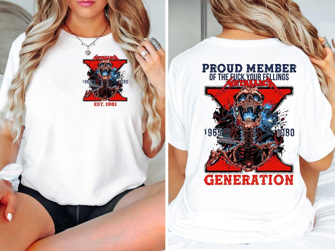 Generation X & Y T-Shirt Legendary Metal Hard Rock Band Tee