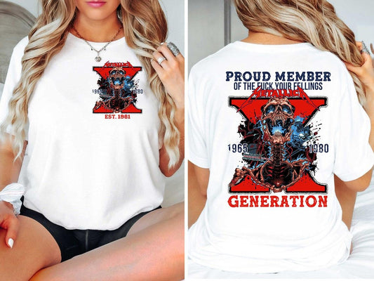 Generation X & Y T-Shirt Legendary Metal Hard Rock Band Tee