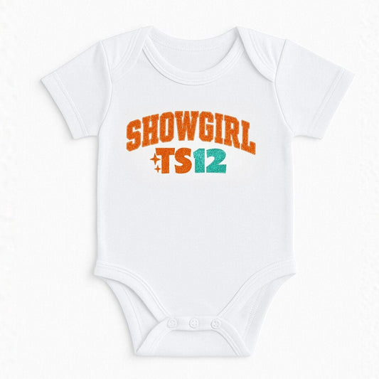 Custom Showgirl TS12 Baby Bodysuit ,Funny New Born New Parent Baby Onesie®, New Mom Gift, Baby Shower Gift , Short Sleeve Tee Bella
